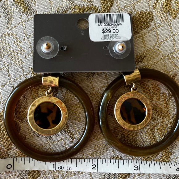 Chicos NWT Circle Drop Dangle Earrings - Picture 3 of 3